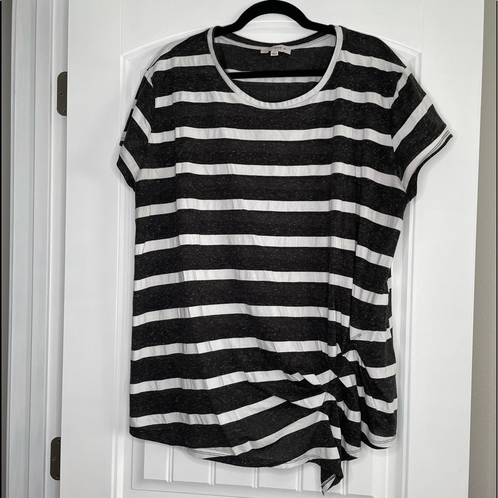 Umgee s/s striped top with stitching detail Size 1X